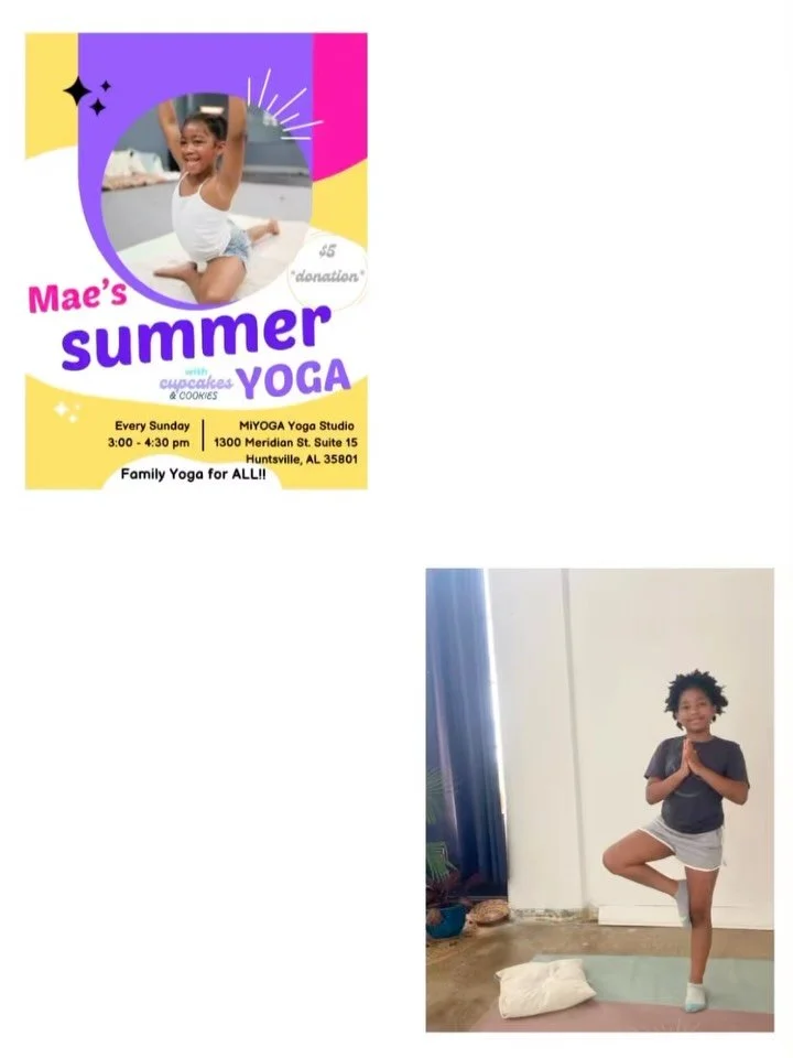 Can&rsquo;t wait to see you this Sunday!!!

💫Every Sunday 3 - 4:30 PM

Join us!! ✨💜🩷Mae&rsquo;s Summer Yoga💜🩷✨ at MiYOGA Yoga Studio

* Family FUN yoga for ALL ages!!
* Cool music 🎶 &amp; vibes!!
* Breathing activities &amp; mindful movements!!