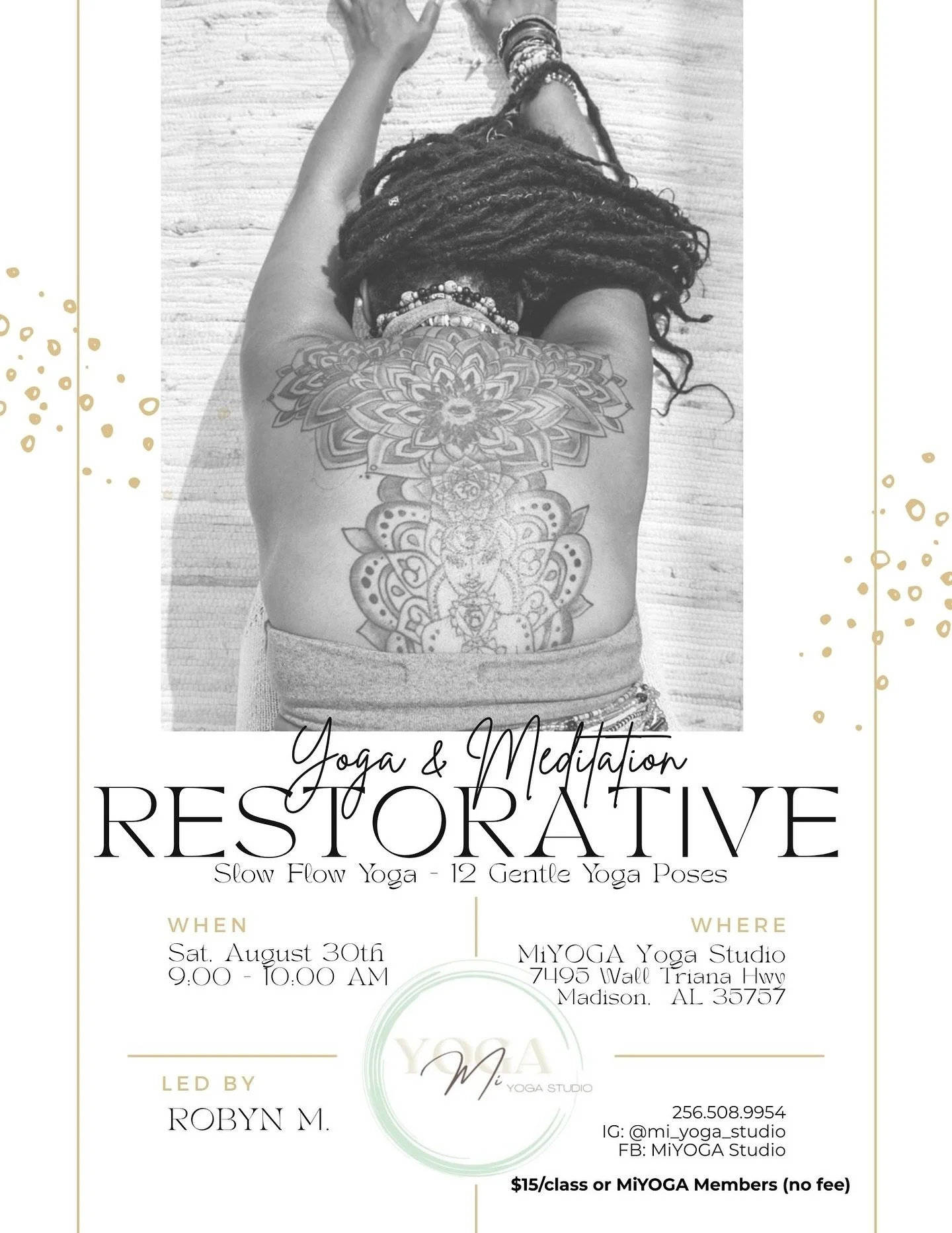Take a break from the busy-ness of life with this gentle, beginner-friendly Restorative Yoga class. 

&bull; Relax, stretch, and reset
&bull; Simple poses held for longer periods
&bull; Calm your body and mind
&bull; Easy movements, slow breathing

T