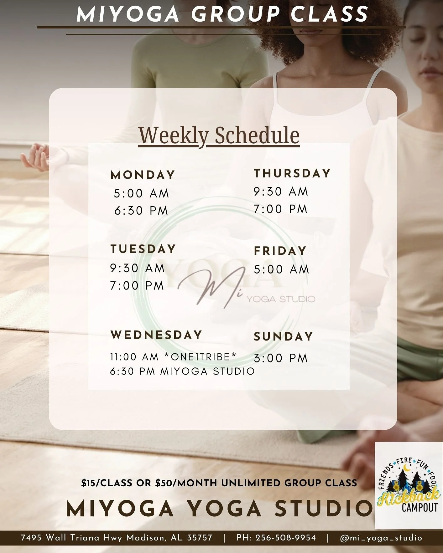 ✨Weekly MiYOGA Class Schedule 

** Beginner friendly 
** Mats/Supplies/Water included
** For all fitness &amp; experience levels 

$15 per class or $50/month unlimited group class

See you soon!! 🙏🏽

@mi_yoga_studio
