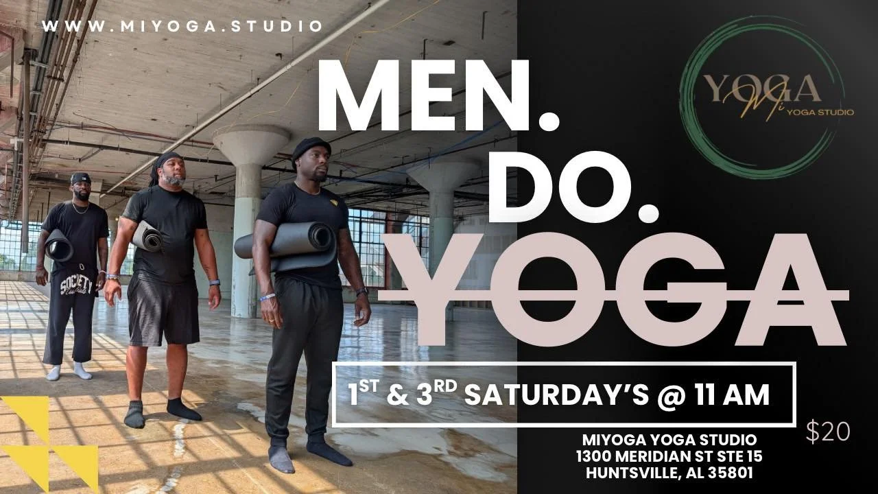 MEN. DO. YOGA. 

**For Men Only - all ages &amp; fitness levels **

Relax, stretch, reflect, recover&hellip; A MiYOGA class curated for men. An easy, beginner level flow to move better, breathe deeper, think clearer&hellip; 

📆: This Saturday (1st &