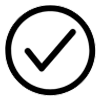 Checkmark inside a circle