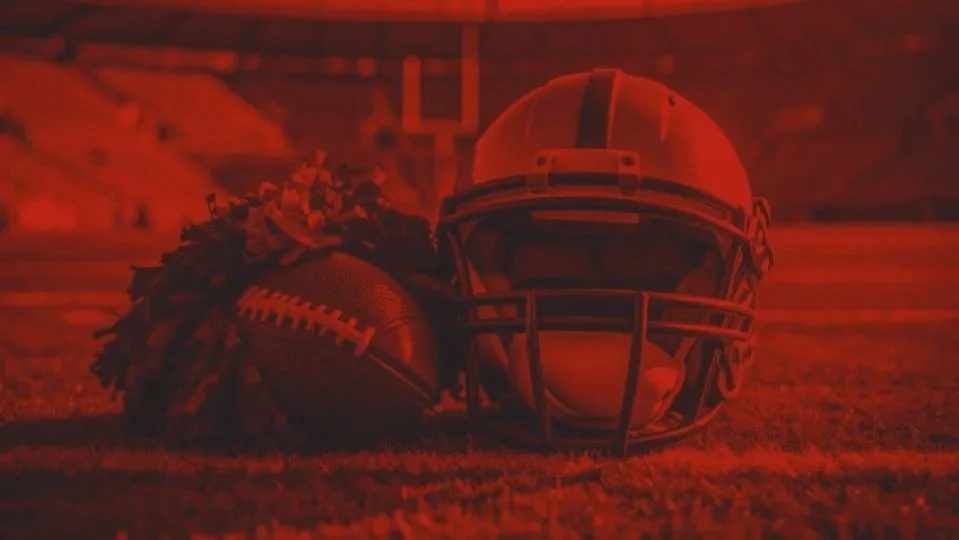 Football with helmet