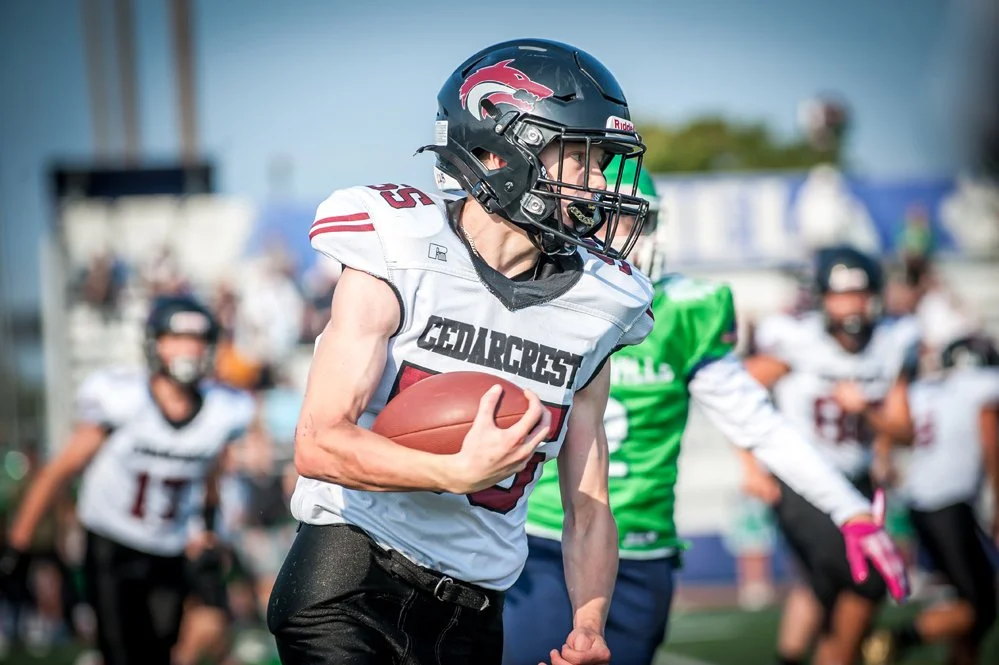 Red Wolves Football Player in Action