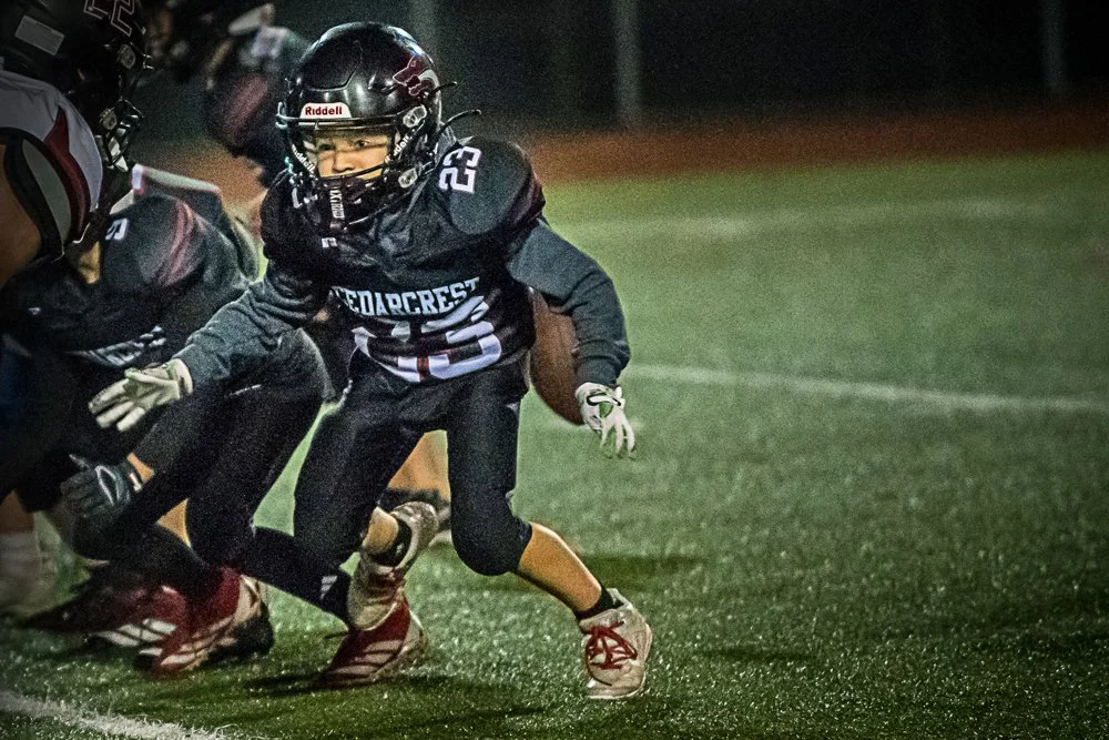 Redwolves Football Player in game action
