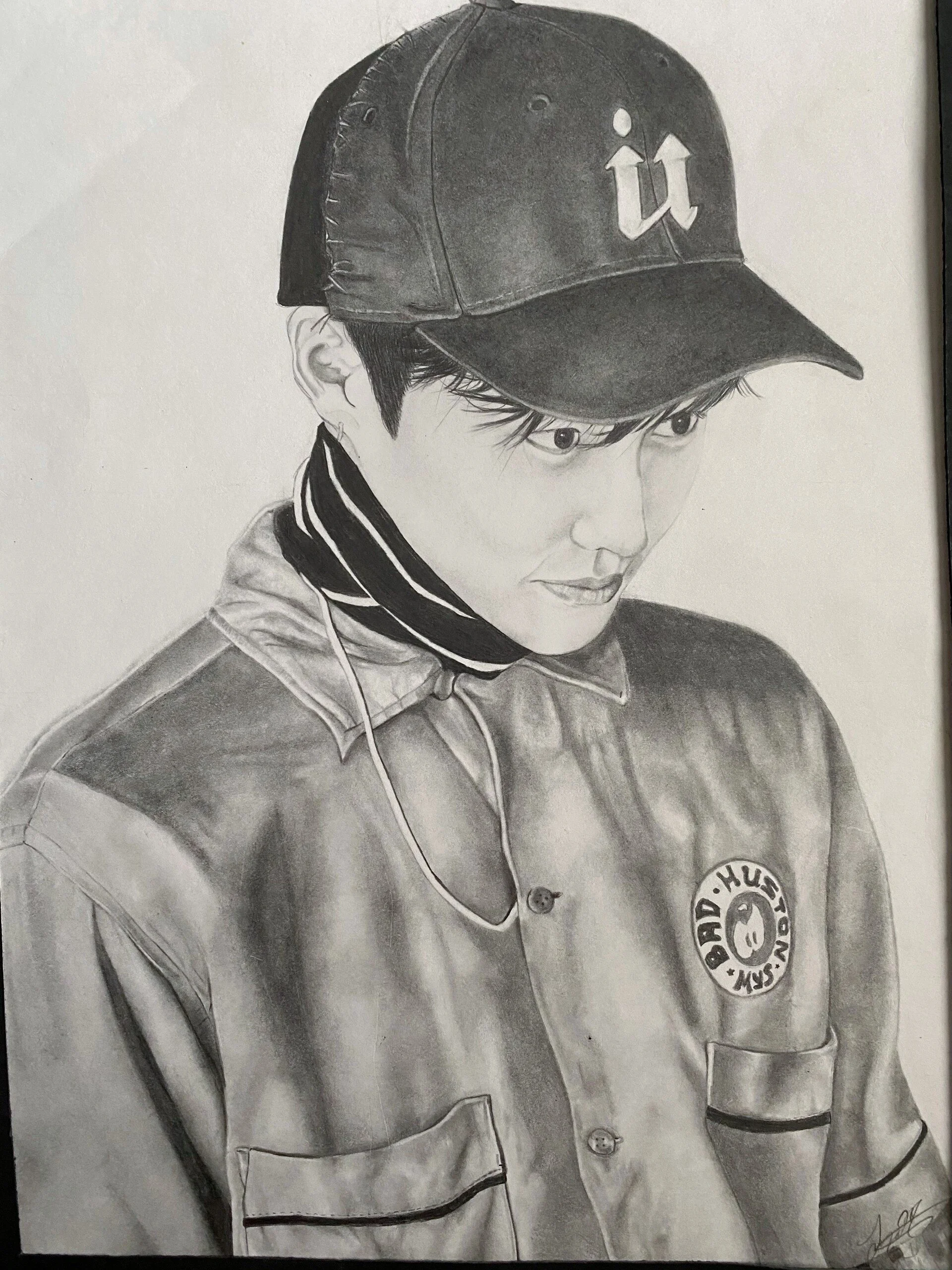 [Kim Jun-Myeon (Suho)] - Graphite on poster paper