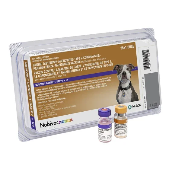 Dog Vaccines Nobivac Canine 1-DAPPv + Cv Vaccine for Dogs, 25 Doses