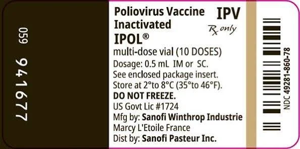 Imovax vaccines (Inactivated Poliomyelitis Vaccine (IPV))