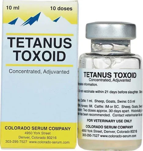 Tetanus Toxoid Vaccine, Concentrated, 10 x 1 Dose | Animal Health