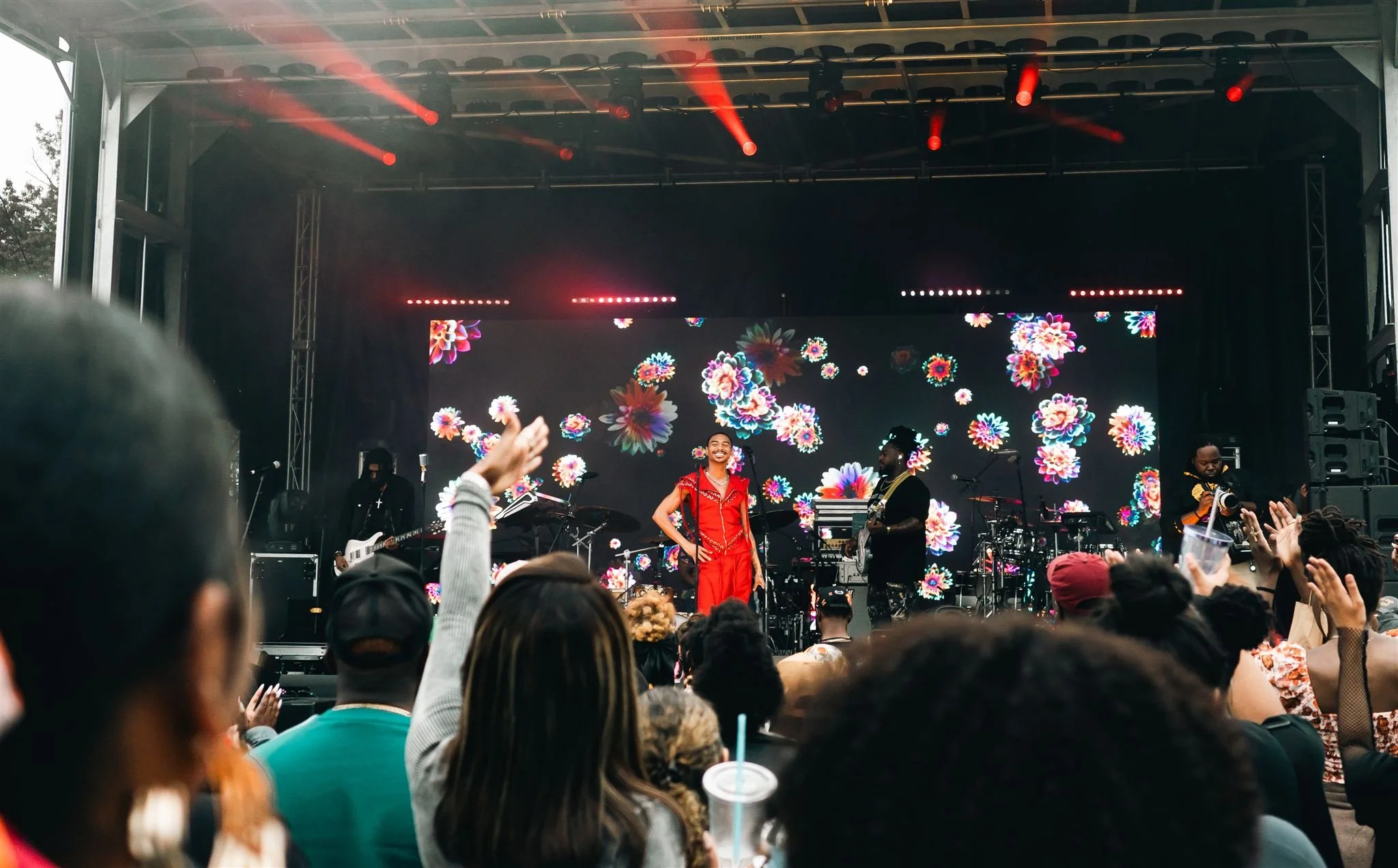 Durand Bernarr performing on stage in Boston, MA