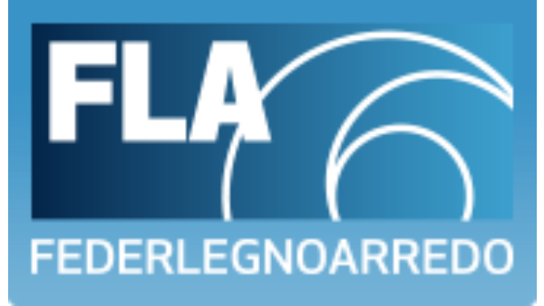The logo for FLA (FederlegnoArredo).