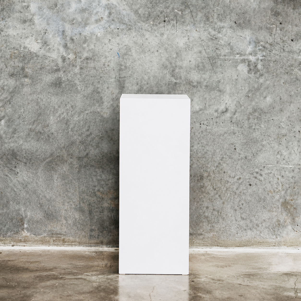 Rectangle Event Plinth – Solid Display Pedestal white mid height.png