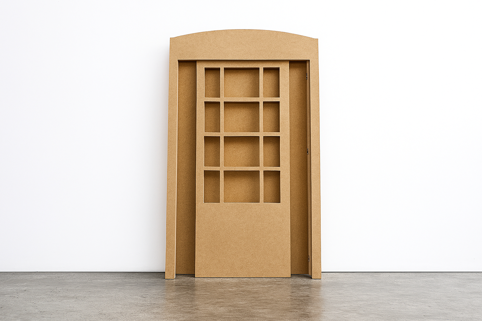 White collapsible telephone booth purchase with vintage rotary phone, floral wallpaper, brass handle, mirrored ceiling, tiled base, and 'Leave a Message' LED sign—perfect for weddings, parties, and audio guestbooks in Melbourne.