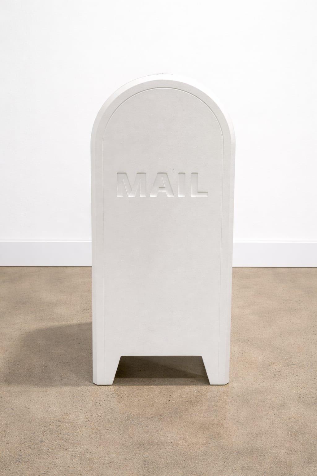 White collapsible wedding wishing well mailbox styled like a post box—used for collecting cards and messages at weddings and events. Customisable panel, flat-pack design, available for hire in Melbourne.