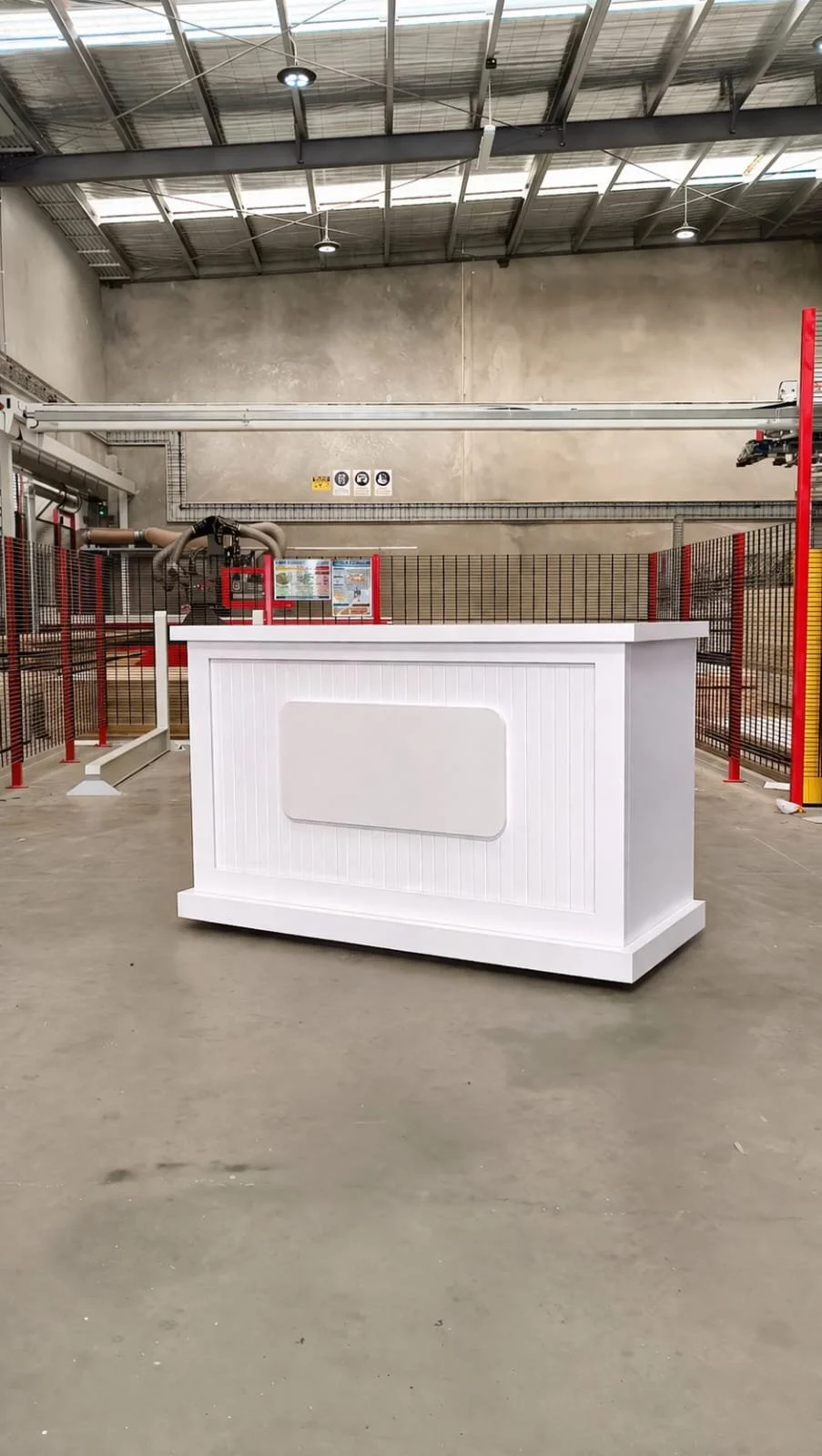 Collapsible event Cart for weddings, events and activations White with LED front factory.jpeg