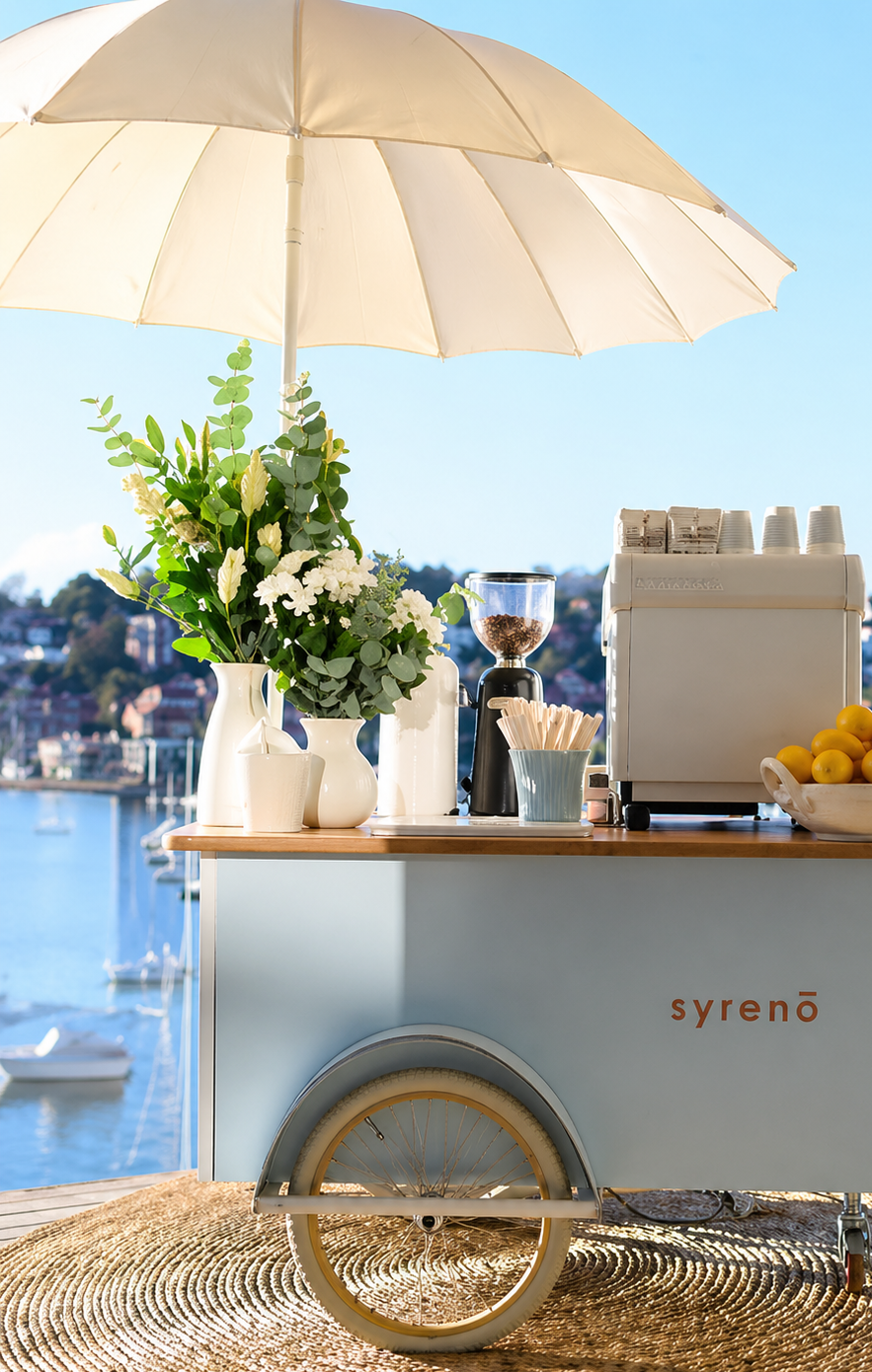Beige Event Umbrella for Carts - Neutral Market & Wedding Shade Australia