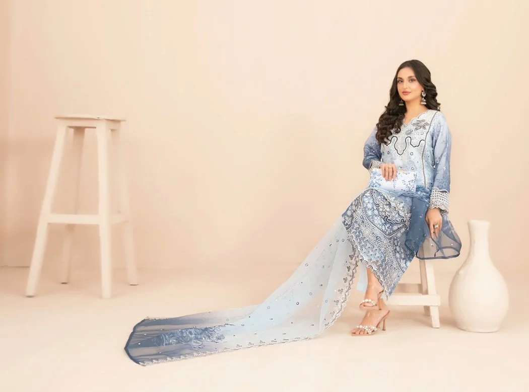 Naqsh Elegance Ensemble - Light Blue