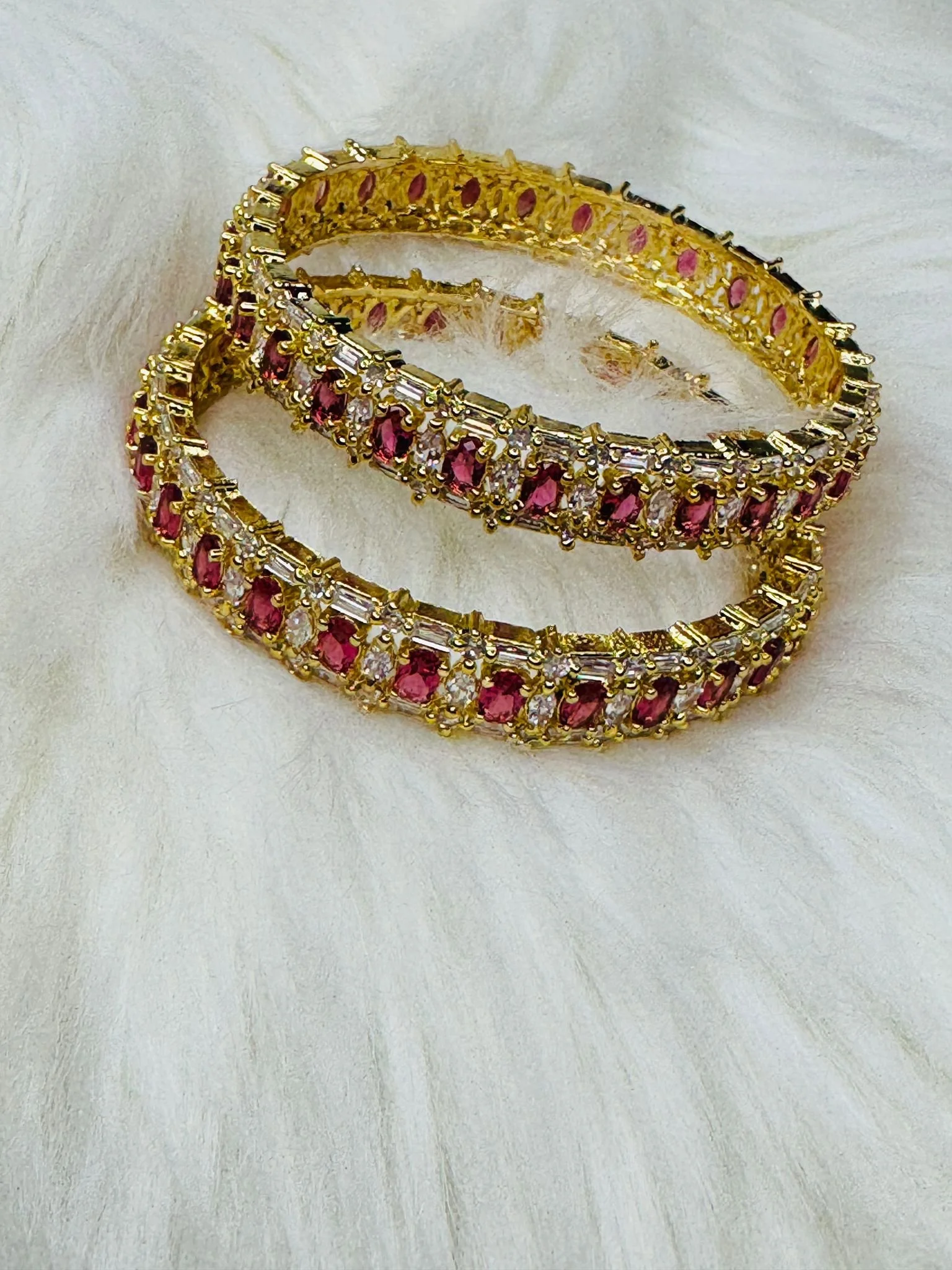 Elegant Gold & Gemstone Bangles