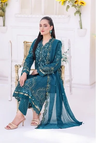 GHUNGROO BIN KHALID Teal Blue Ensemble
