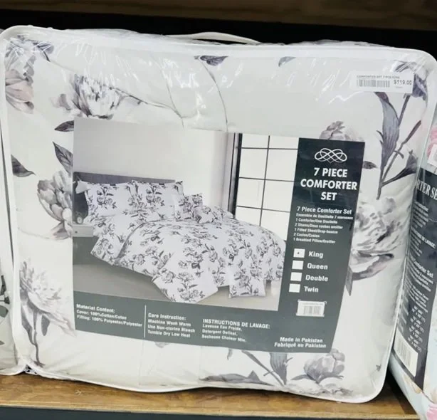 Elegant 7-Piece 100% Cotton Comforter Set