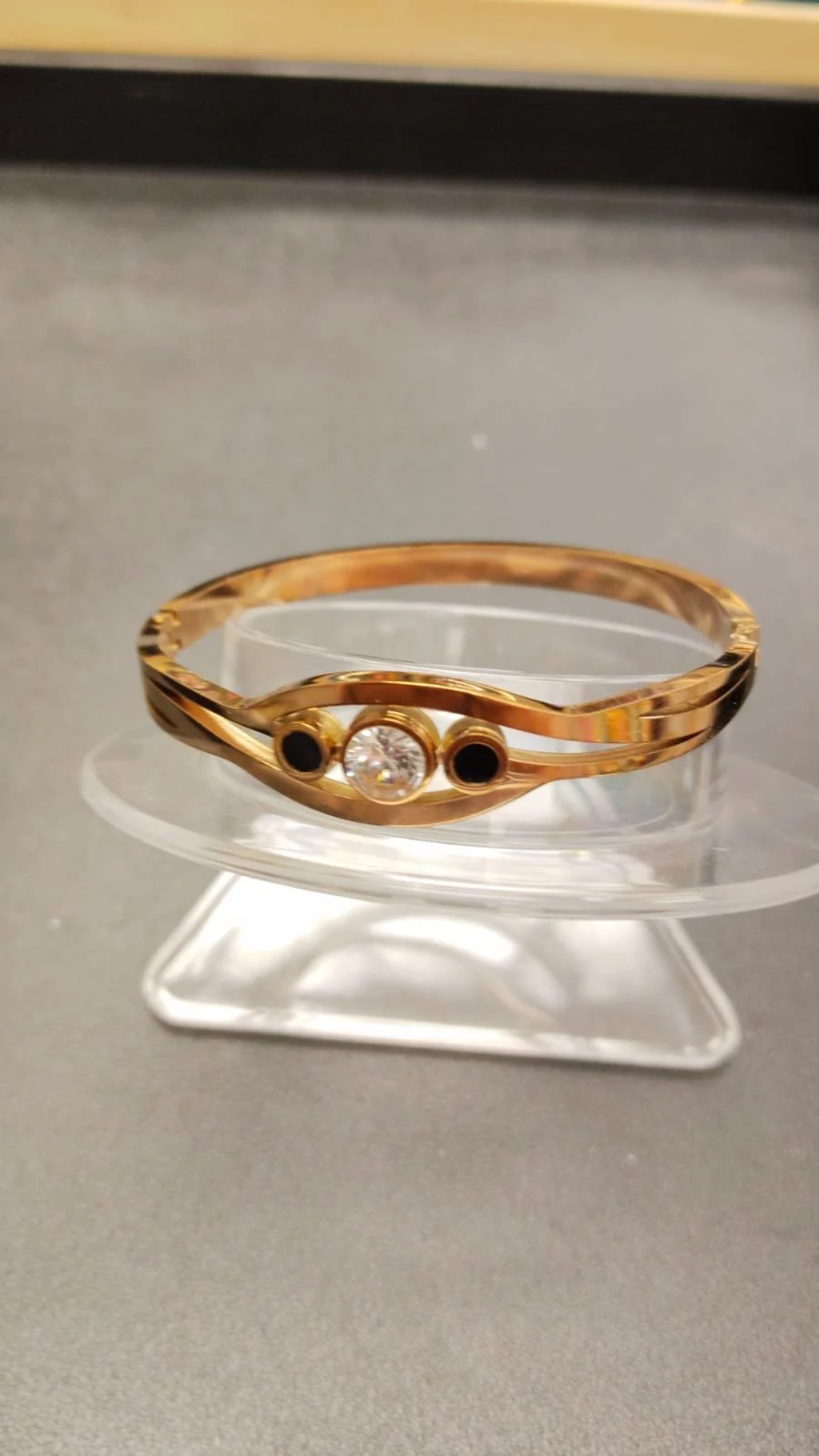 Kids' Gold-Tone Gemstone Bracelet