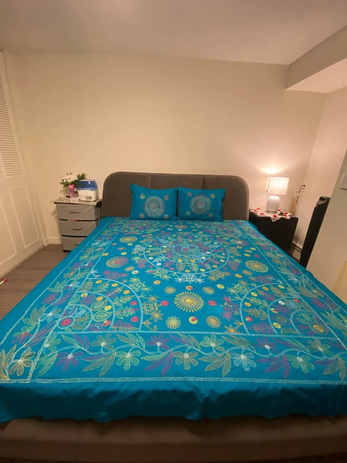 Nakshi Elegance Bedsheet Set - Navy Blue