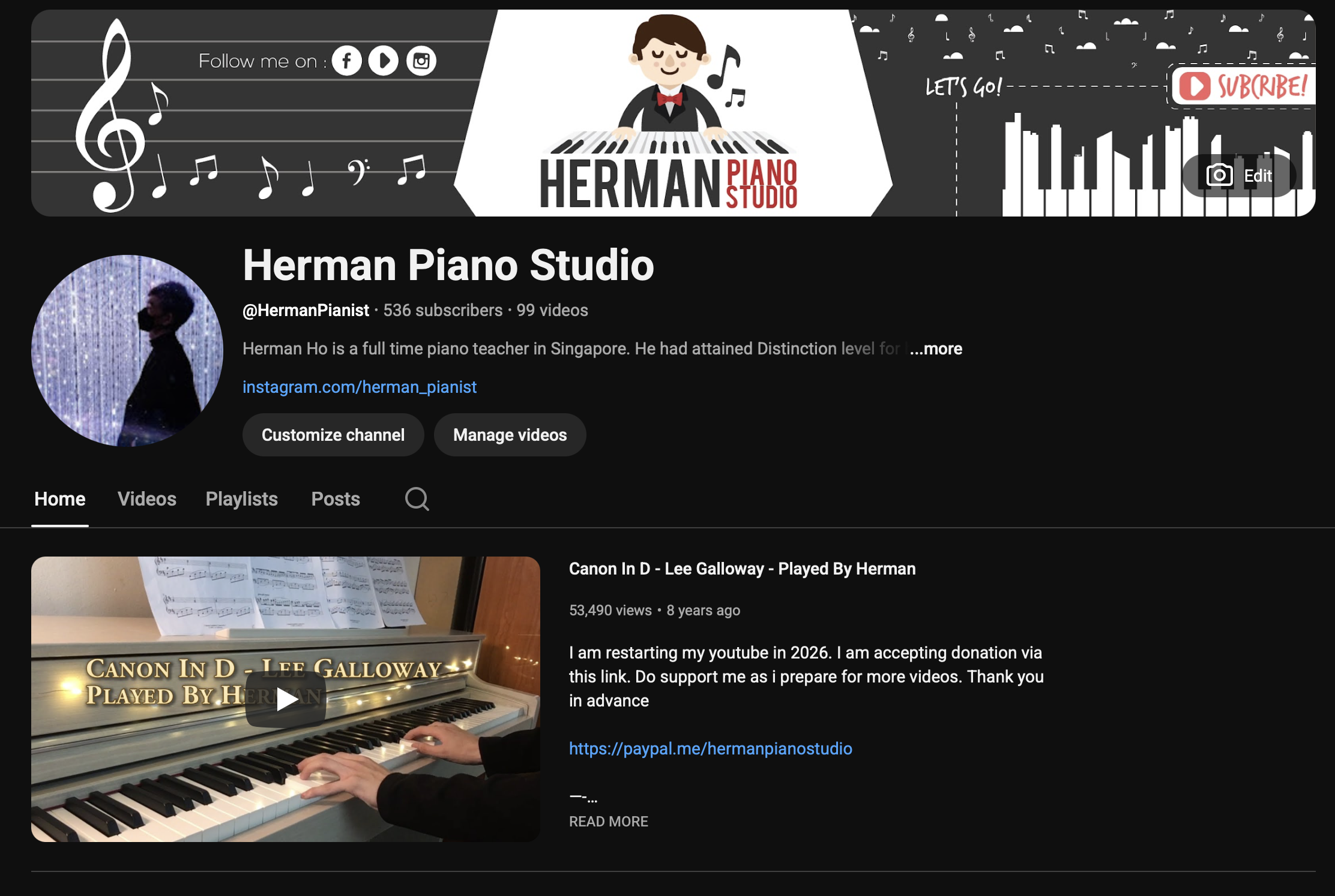 Herman Piano Studio Youtube