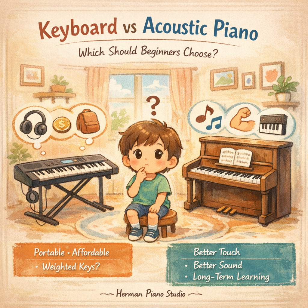 Should You Learn Piano on a Keyboard or Acoustic Piano? A Beginner’s Guide