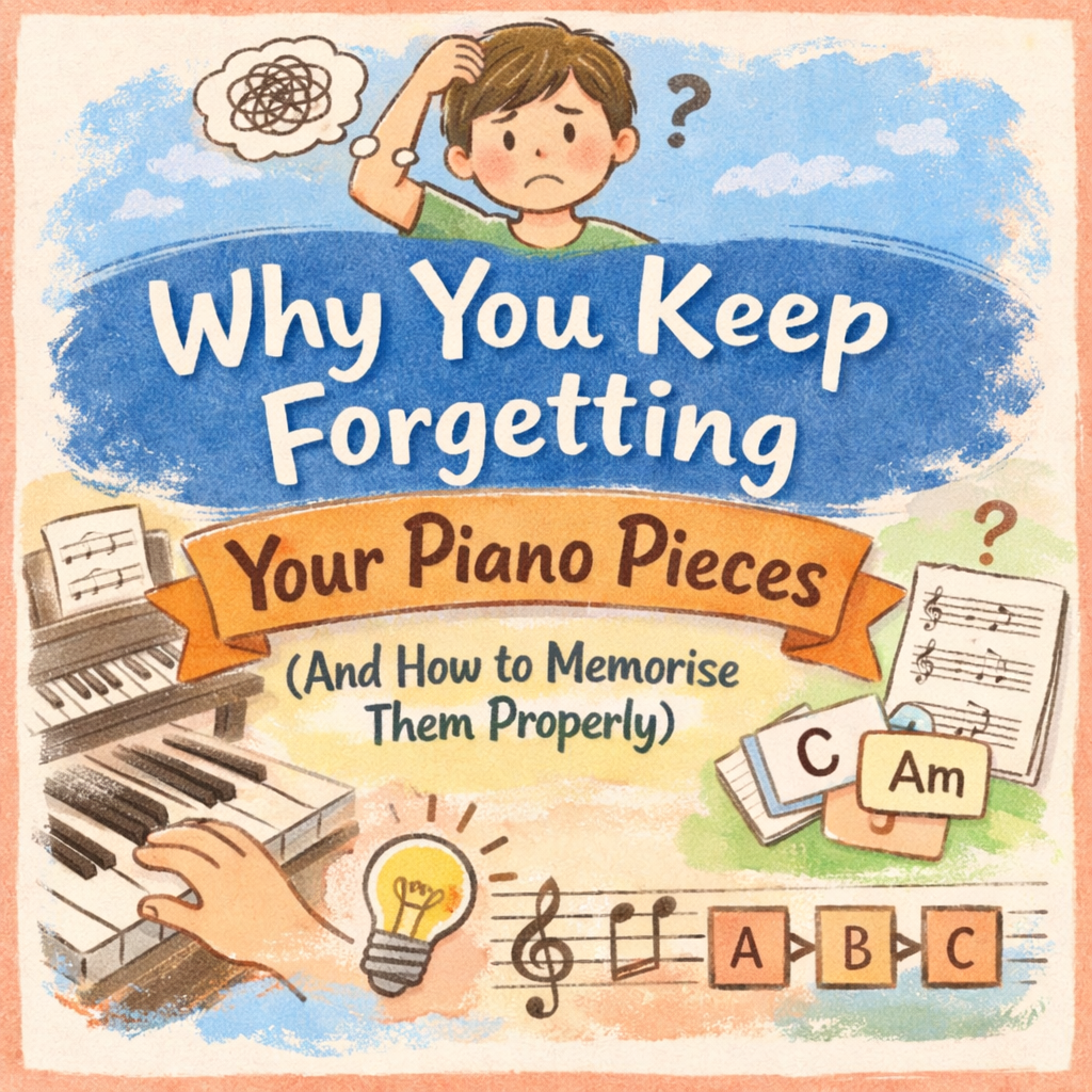 Why You Keep Forgetting Your Piano Pieces (And How to Memorise Them Properly)