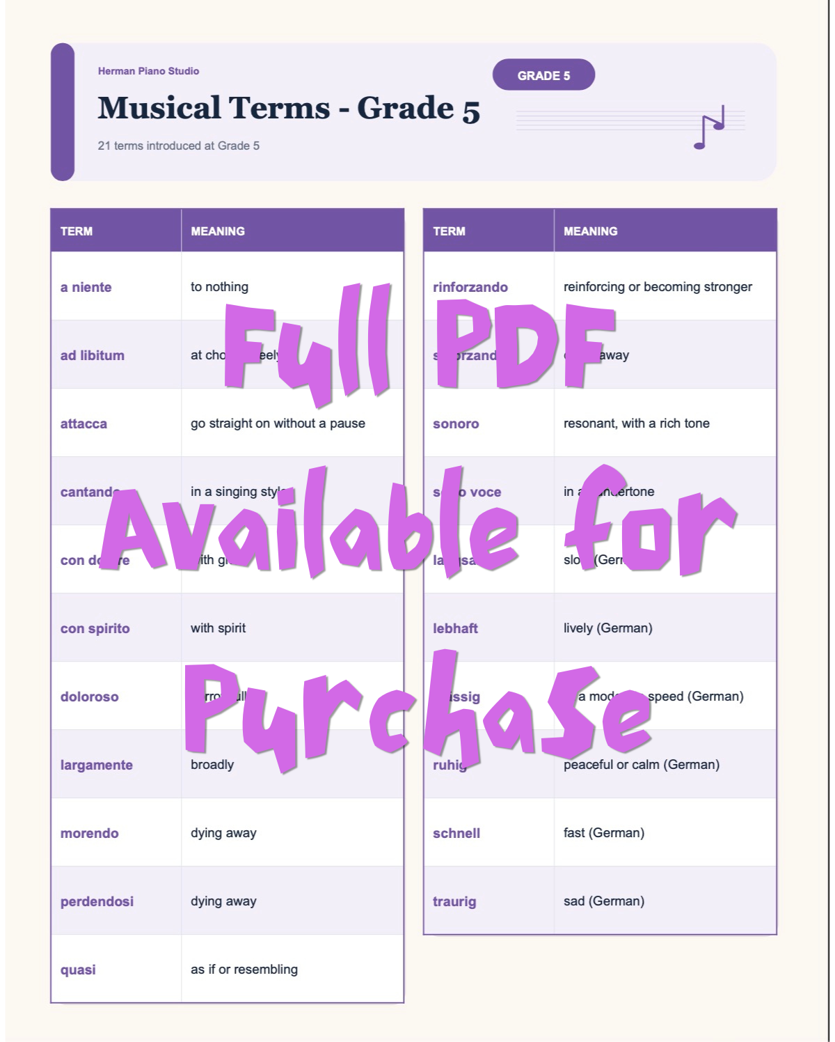 Musical Terms and Meanings - Grades 1-5 Printable 1.png