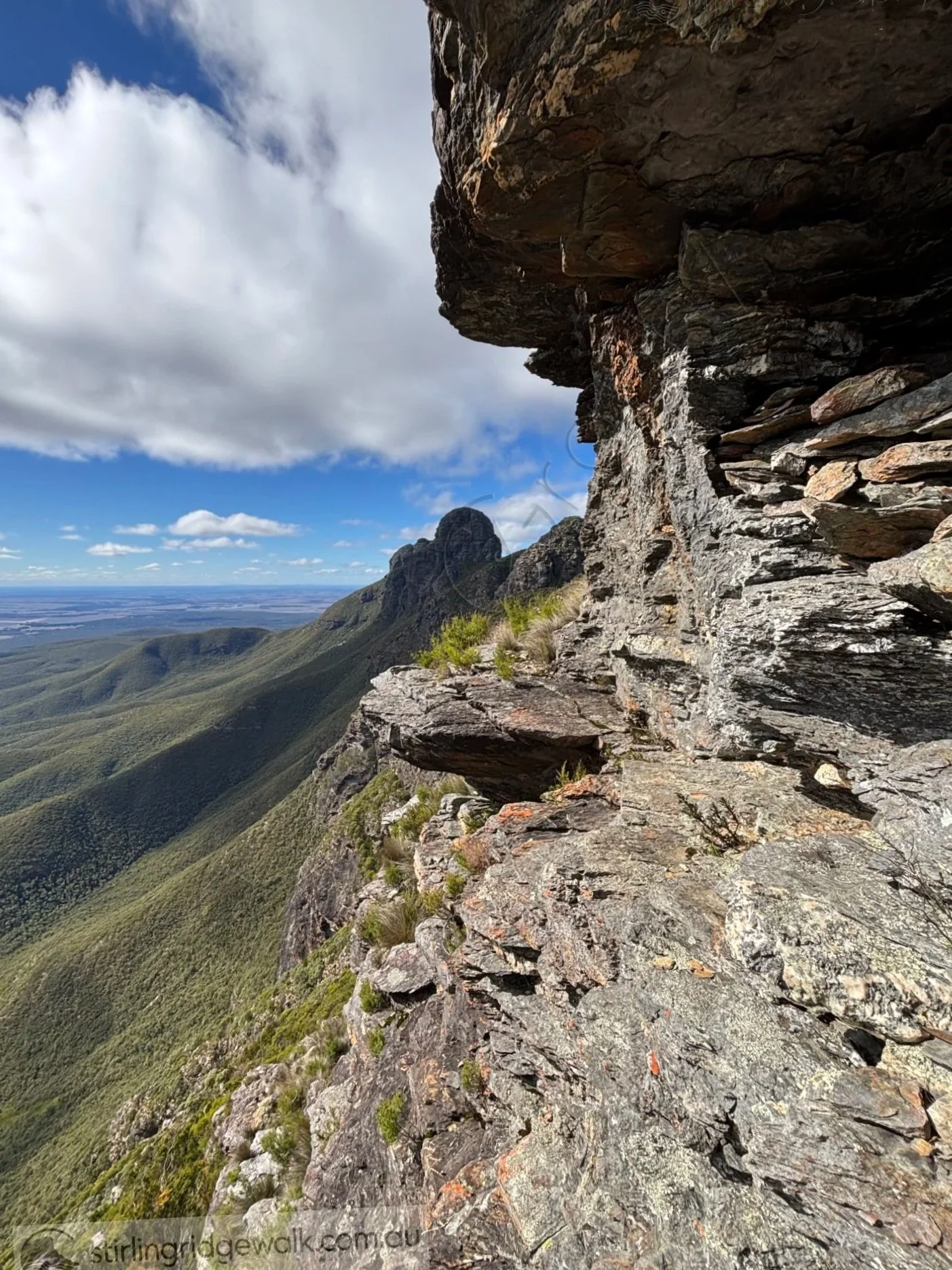 Looking west from 1st Arrow Cave, with Pyungoorup Peak in the background. 