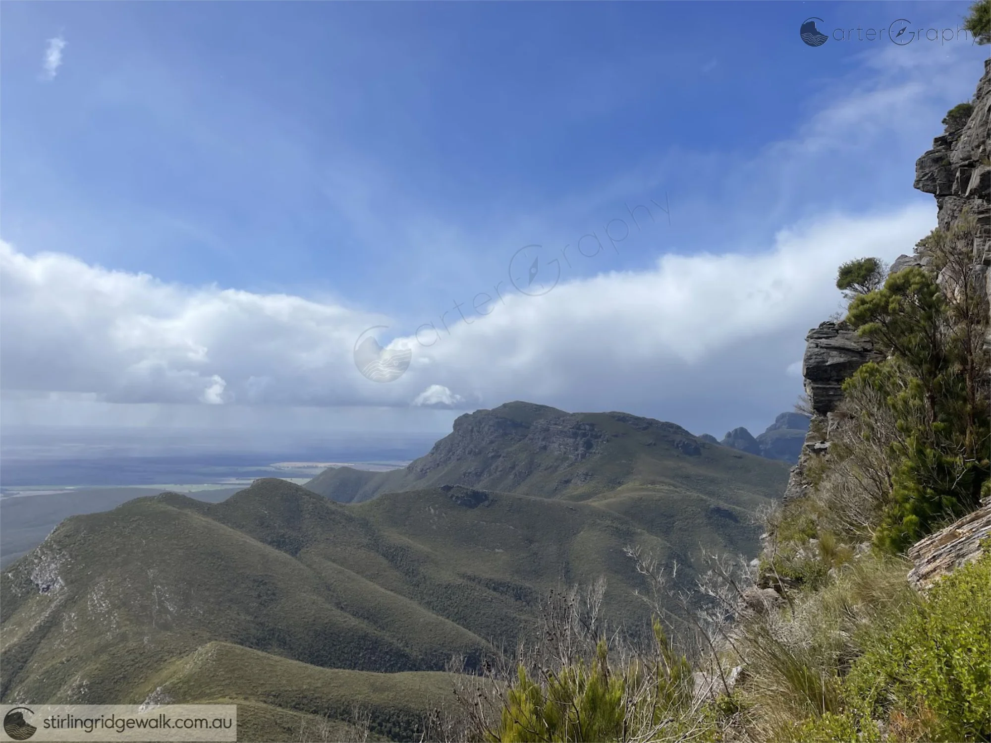 Taken from ascent to East Peak looking north east to Isongerup Peaks with 3rd Arrow just in view.