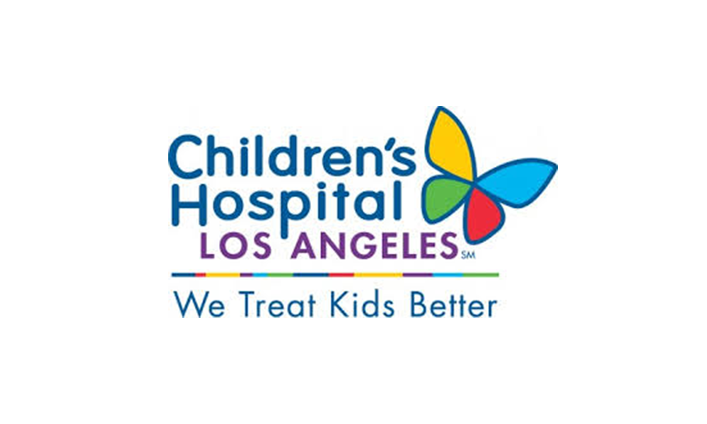 Children's Hospital Los Angeles logo with a colorful butterfly and the tagline "We Treat Kids Better".