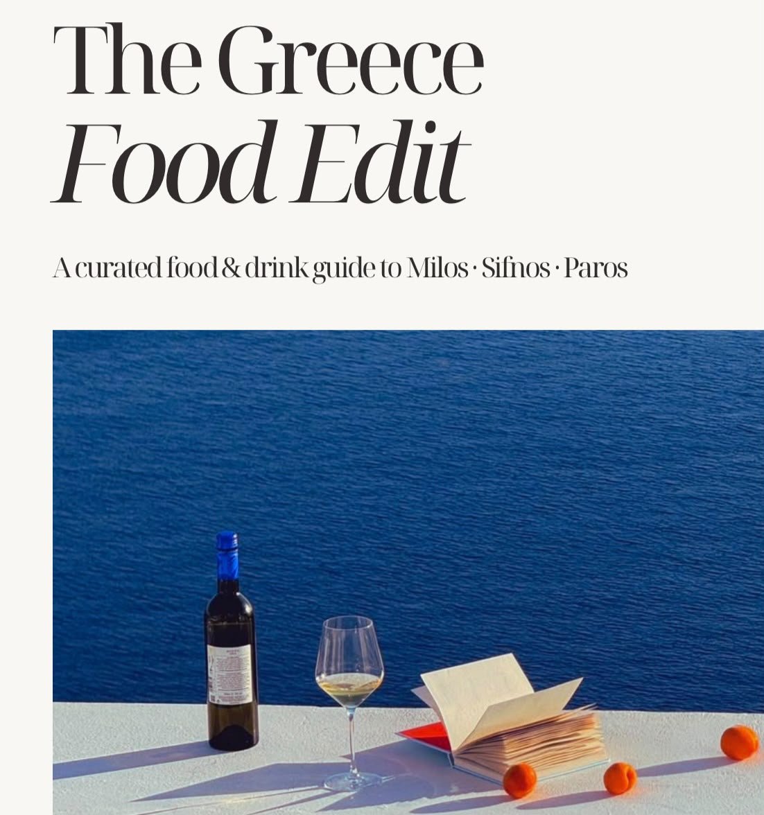 The Greece Food Edit (English)