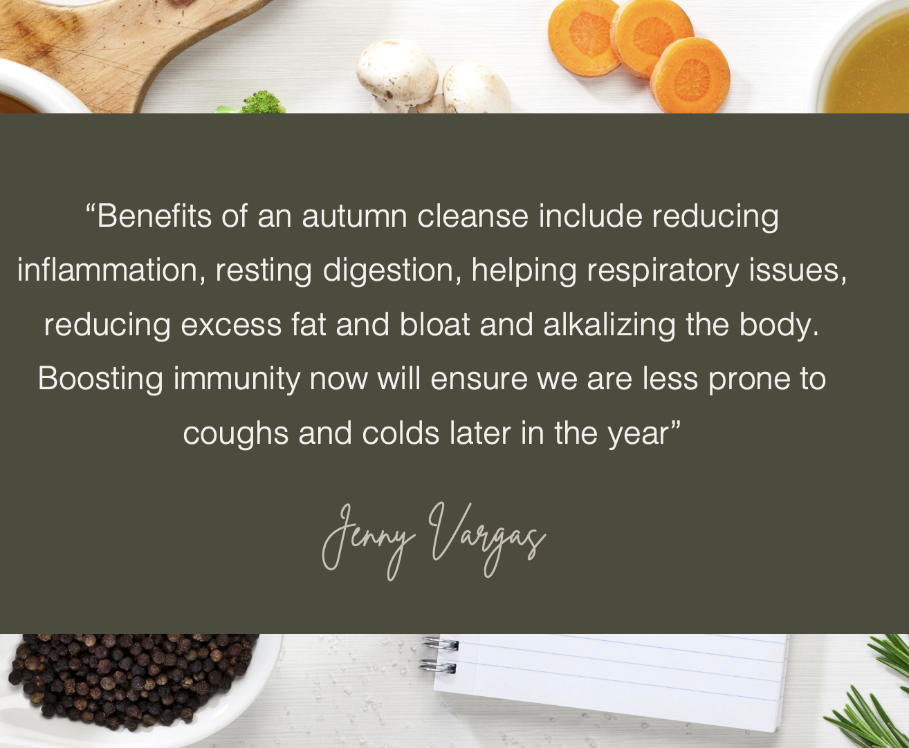 The Autumn Table by Jenny Vargas, 106-page autumn recipe book inspired by Traditional Chinese Medicine