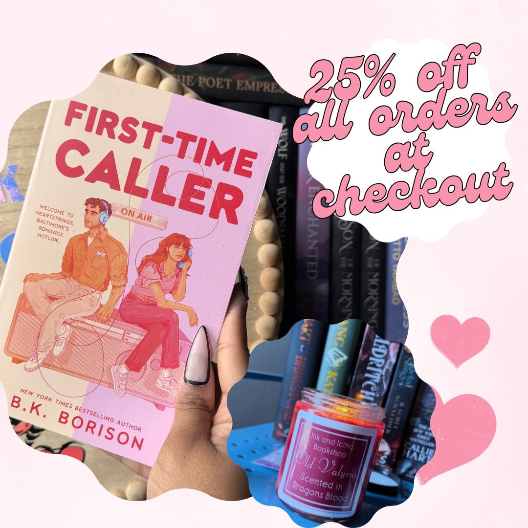 Don't miss out! All orders in the shop are 25% off until April 1st. Grab your bookish merch before the sale is over!