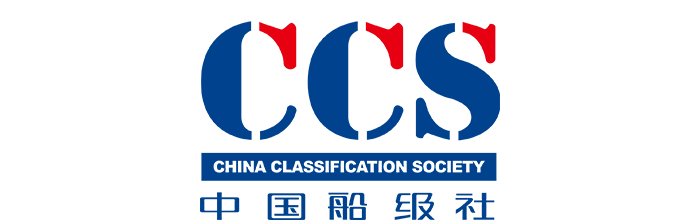 Logo of China Classification Society with blue and red text.