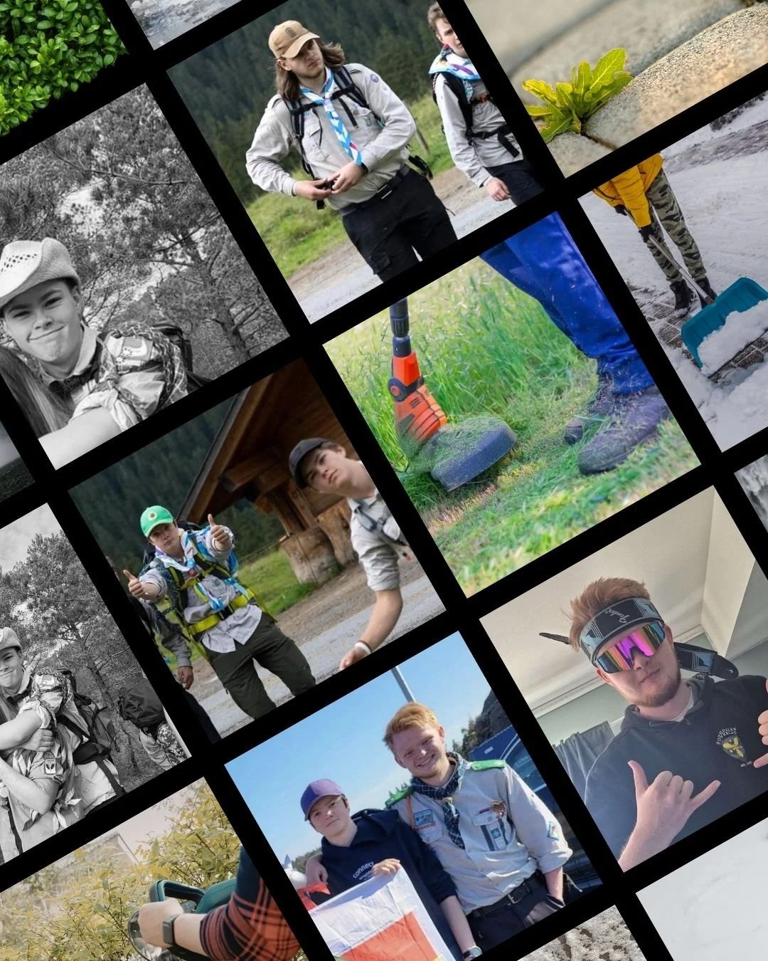 photo collage av gutta boys