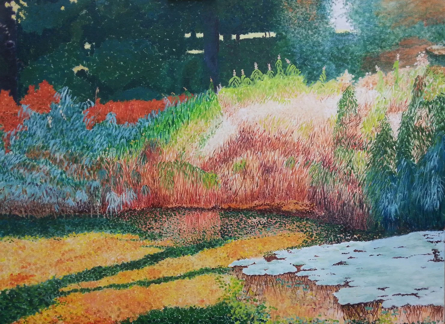 The mist went suddenly, akryl, 70 x 100 cm, 2017