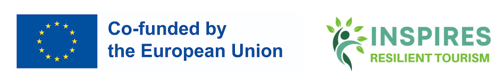 Kuva, jossa logo "Euroopan unionin osarahoittama" sekä "Inspires, Kestävä matkailu""