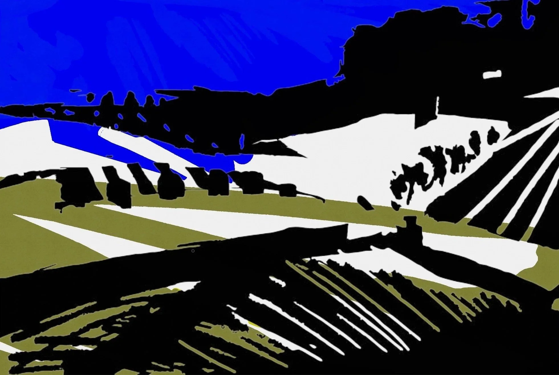 kangaroo ground digital print Richard granville-Smith