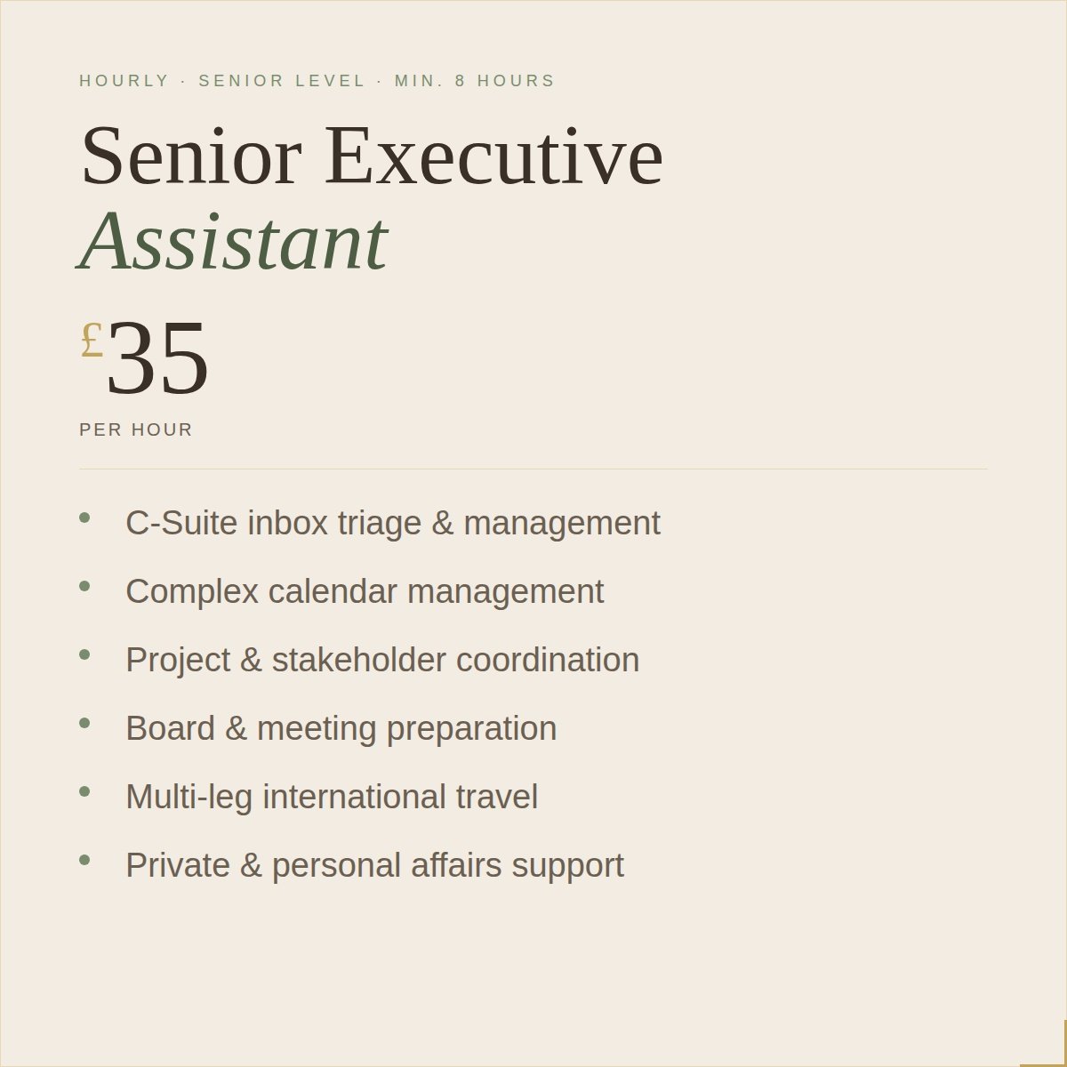Senior Executive Assistant