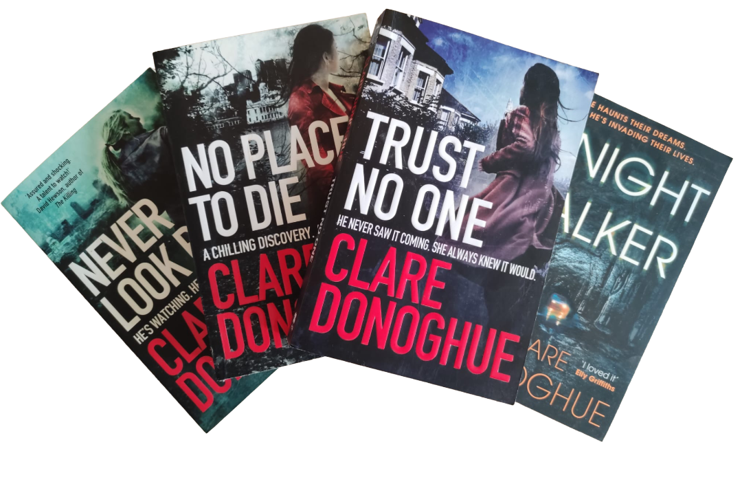 A collection of four paperback books by Clare Donoghue