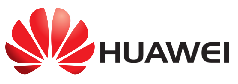 Logotipo de la marca 'Huawei' en colores rojo y negro.