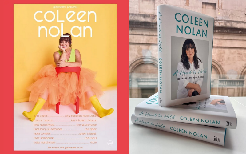 Coleen Nolan promotional poster and book A Hand to Hold, represented by Bold Management