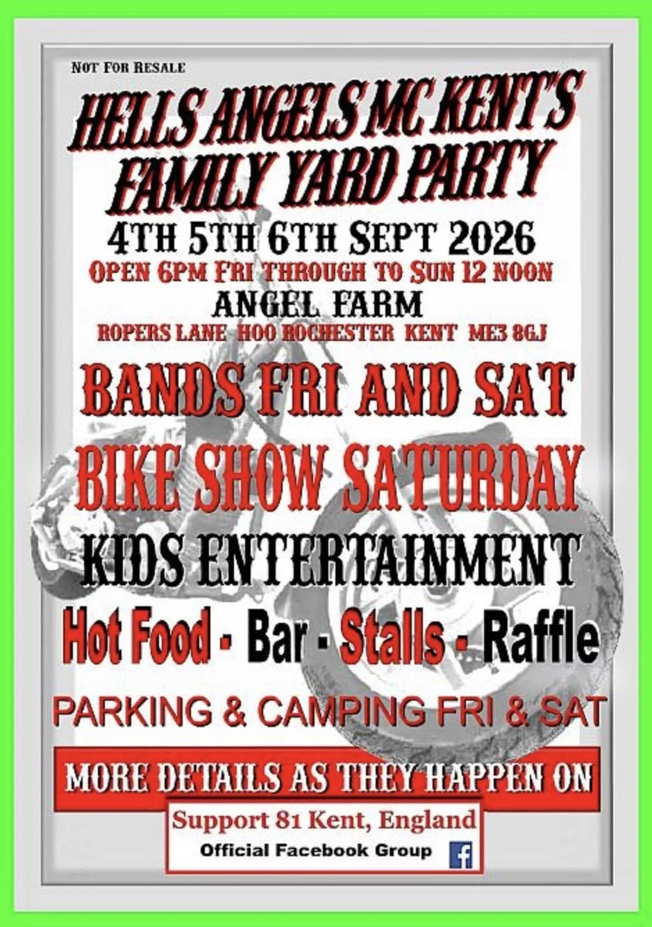 HELLS ANGELS MC KENT FAMILY PARTY