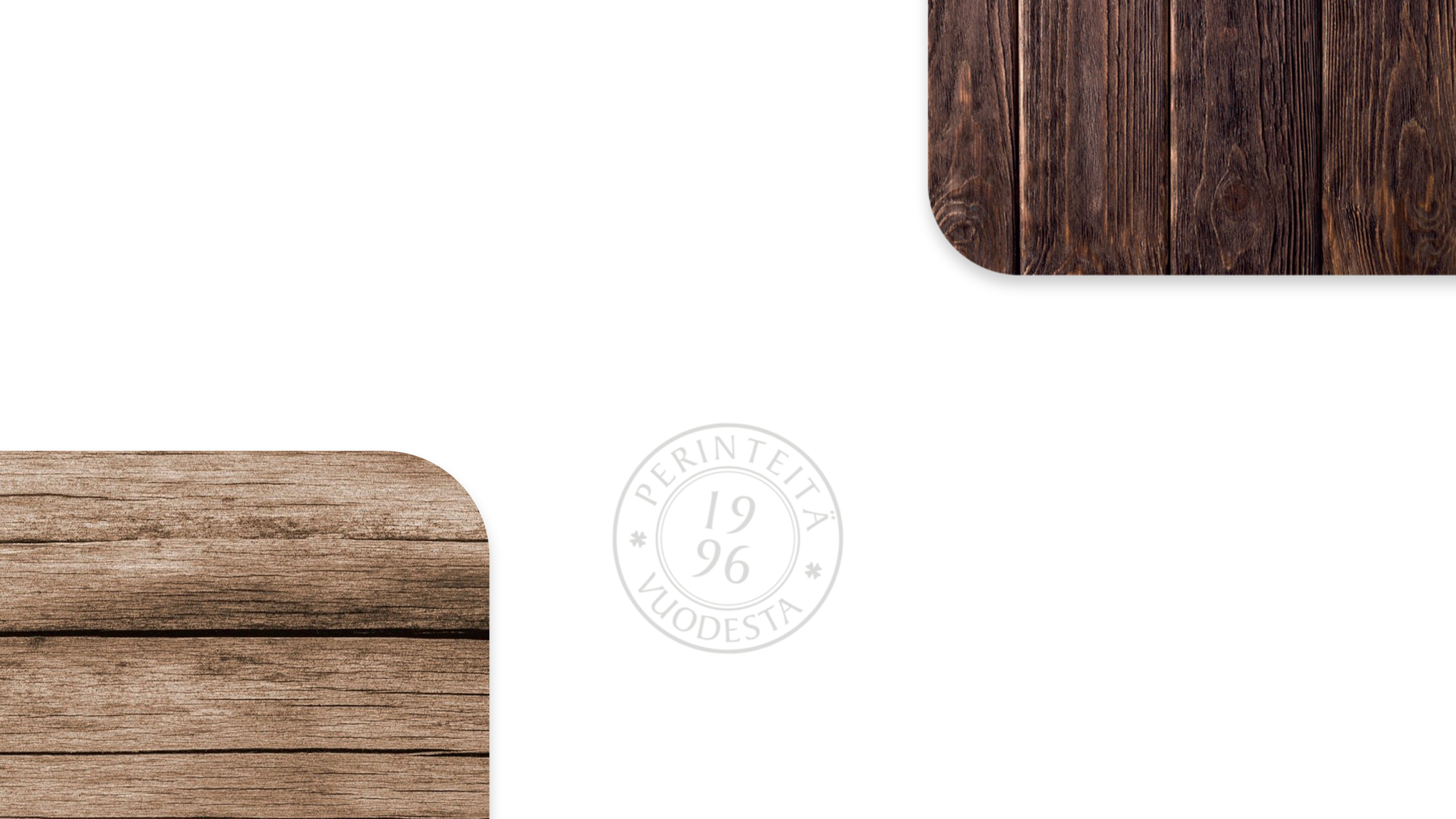 A collage with four images of different types of wood textures, arranged in a grid. The top right features dark, weathered wooden planks, and the bottom left shows light, smooth wooden slats. The top left and bottom right are black and light grey boxes, respectively, with no visible wood grains.