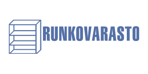 Runkovarassto logo with a stylized shelving unit