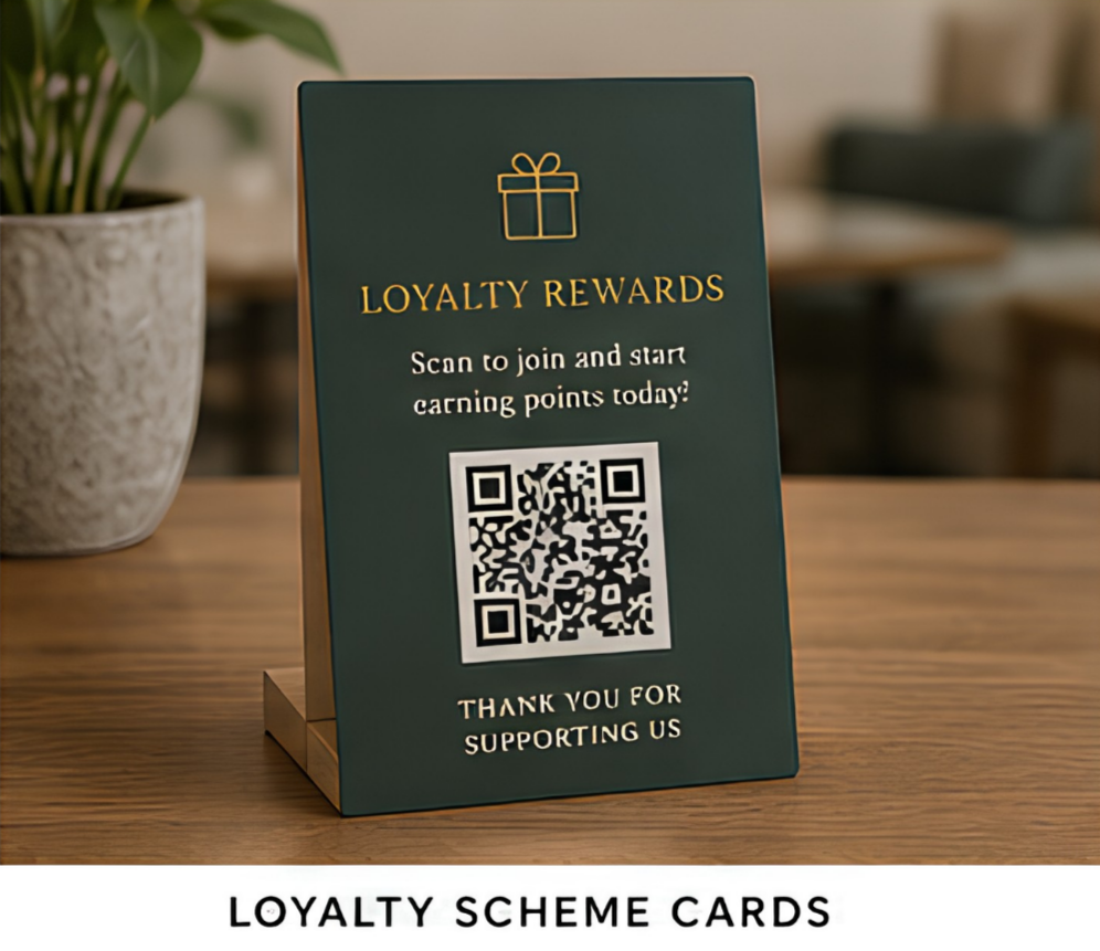 Loyalty Scheme Cards

Encourage repeat visits by making your loyalty scheme easy to join and use. Perfect for cafés, salons, retailers and hospitality businesses wanting to reward loyal customers, promote offers and build stronger customer relationsh