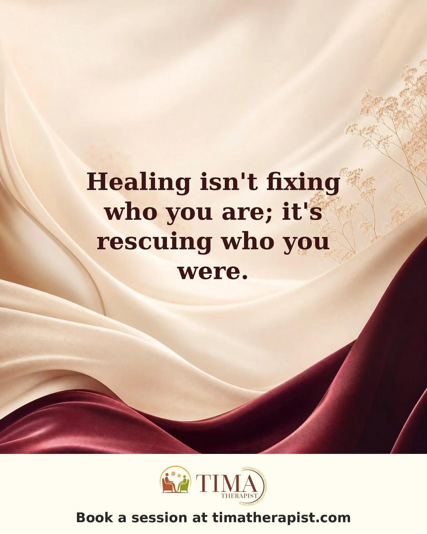 "Healing isn't fixing who you are; it's rescuing who you were."

We spend so much time trying to 'fix' ourselves, forgetting that the younger version of us just needed to be heard. Healing starts with compassion for that younger self.

Book