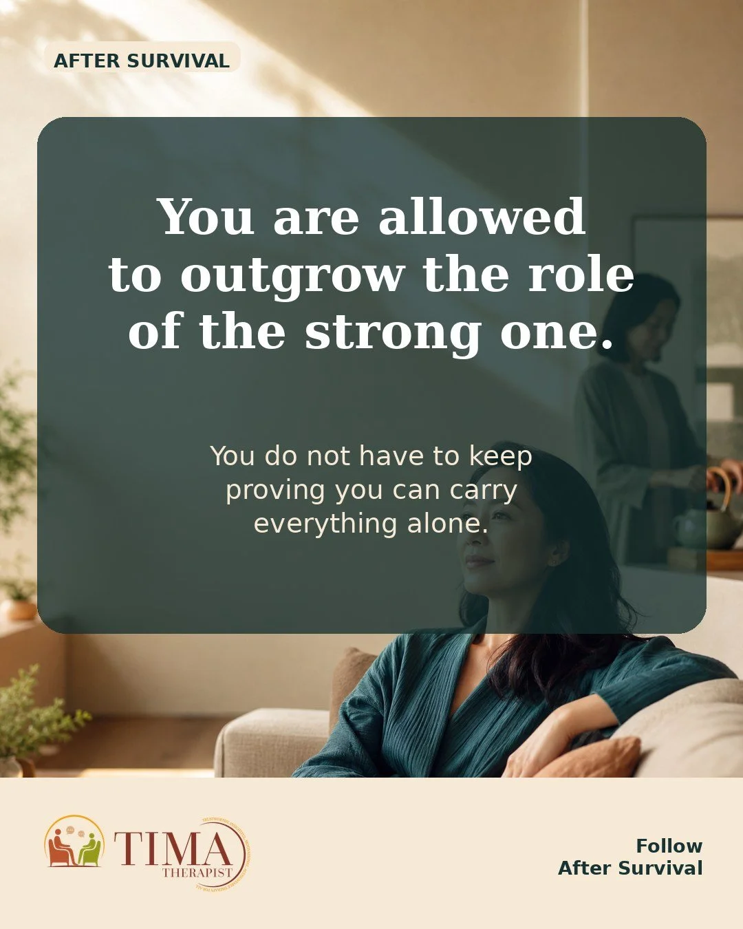 Being the strong one may have protected you, earned you praise, or helped everyone around you get through difficult seasons.

But strength does not have to mean silence. You are allowed to become someone who rests, receives, asks, changes their mind,